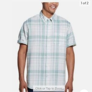 Weather proof vintage men's woven shirt moisture wicking shirt